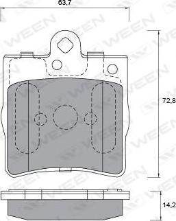 Ween 151-1224 - Тормозные колодки, дисковые, комплект autospares.lv