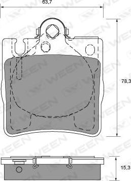 Ween 151-1226 - Тормозные колодки, дисковые, комплект autospares.lv