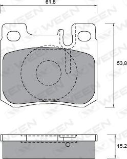 Kawe 81055 - Тормозные колодки, дисковые, комплект autospares.lv