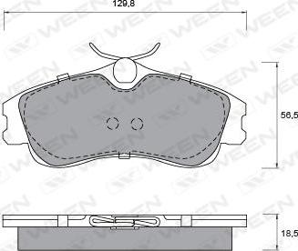 Ween 151-1274 - Тормозные колодки, дисковые, комплект autospares.lv