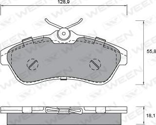 Ween 151-1276 - Тормозные колодки, дисковые, комплект autospares.lv