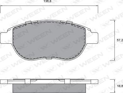 Ween 151-1277 - Тормозные колодки, дисковые, комплект autospares.lv