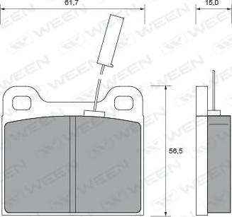 Ween 151-1745 - Тормозные колодки, дисковые, комплект autospares.lv