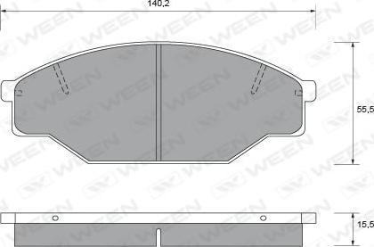 Ween 151-1700 - Тормозные колодки, дисковые, комплект autospares.lv