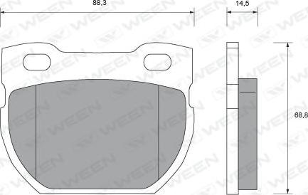 Ween 151-1715 - Тормозные колодки, дисковые, комплект autospares.lv