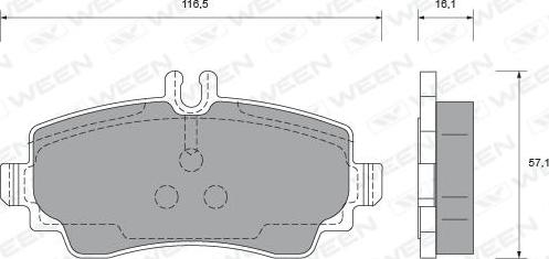 Ween 151-1774 - Тормозные колодки, дисковые, комплект autospares.lv