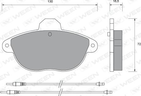 Ween 151-1778 - Тормозные колодки, дисковые, комплект autospares.lv