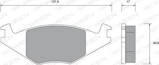 Ween 151-2494 - Тормозные колодки, дисковые, комплект autospares.lv