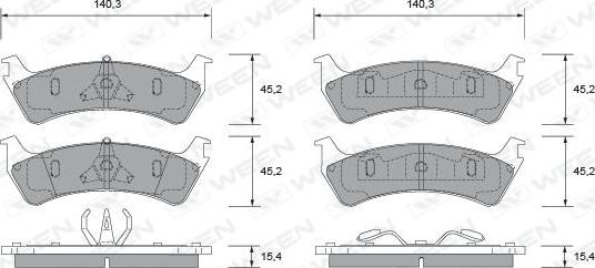 Ween 151-2498 - Тормозные колодки, дисковые, комплект autospares.lv