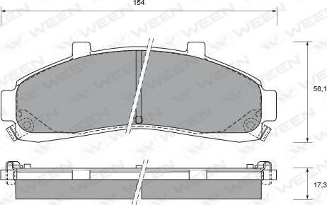 Ween 151-2410 - Тормозные колодки, дисковые, комплект autospares.lv