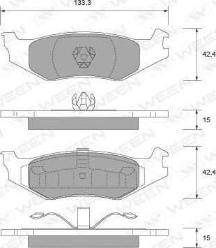 Metzger 049300 - Тормозные колодки, дисковые, комплект autospares.lv