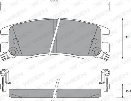 Ween 151-2489 - Тормозные колодки, дисковые, комплект autospares.lv