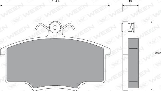 Ween 151-2429 - Тормозные колодки, дисковые, комплект autospares.lv