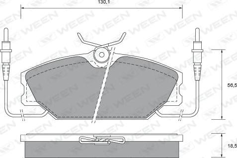 Ween 151-2512 - Тормозные колодки, дисковые, комплект autospares.lv