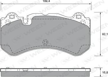 Ween 151-2645 - Тормозные колодки, дисковые, комплект autospares.lv