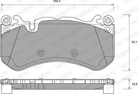 Ween 151-2662 - Тормозные колодки, дисковые, комплект autospares.lv