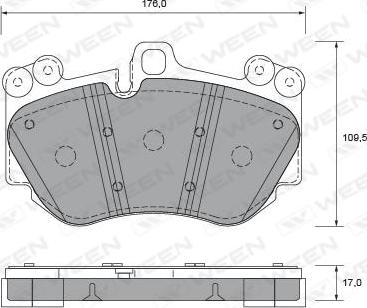 Ween 151-2684 - Тормозные колодки, дисковые, комплект autospares.lv