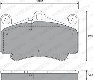 Ween 151-2688 - Тормозные колодки, дисковые, комплект autospares.lv