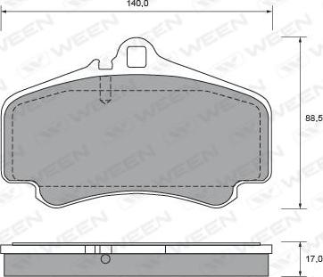 Ween 151-2687 - Тормозные колодки, дисковые, комплект autospares.lv