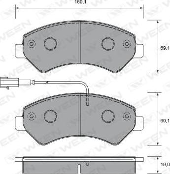 Ween 151-2639 - Тормозные колодки, дисковые, комплект autospares.lv