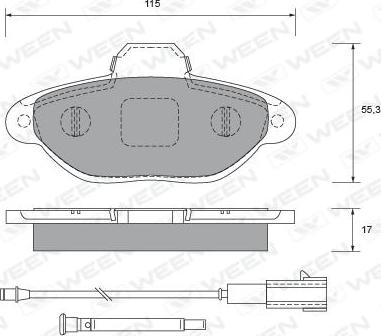 Ween 151-2671 - Тормозные колодки, дисковые, комплект autospares.lv