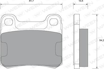 Ween 151-2094 - Тормозные колодки, дисковые, комплект autospares.lv