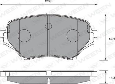 Ween 151-2061 - Тормозные колодки, дисковые, комплект autospares.lv