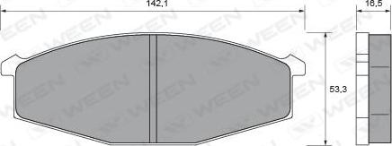 Ween 151-2062 - Тормозные колодки, дисковые, комплект autospares.lv