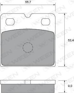 Ween 151-2009 - Комплект тормозных колодок, стояночный тормоз autospares.lv