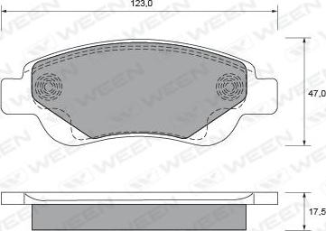 Ween 151-2001 - Тормозные колодки, дисковые, комплект autospares.lv