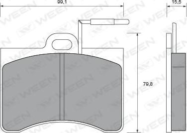 Ween 151-2013 - Тормозные колодки, дисковые, комплект autospares.lv