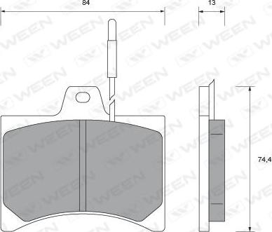 Ween 151-2080 - Тормозные колодки, дисковые, комплект autospares.lv