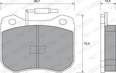 Ween 151-2020 - Тормозные колодки, дисковые, комплект autospares.lv