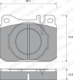 Ween 151-2074 - Тормозные колодки, дисковые, комплект autospares.lv