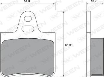 Ween 151-2071 - Тормозные колодки, дисковые, комплект autospares.lv