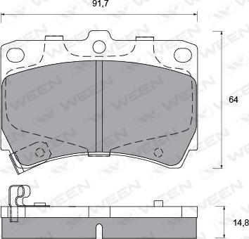 Quinton Hazell BLF1139 - Тормозные колодки, дисковые, комплект autospares.lv