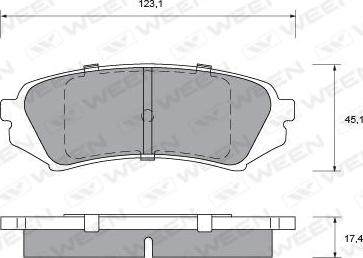 Ween 151-2192 - Тормозные колодки, дисковые, комплект autospares.lv