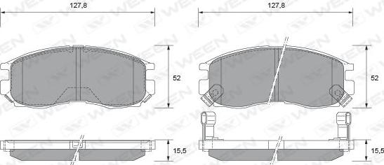 Ween 151-2146 - Тормозные колодки, дисковые, комплект autospares.lv