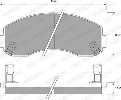 Ween 151-2154 - Тормозные колодки, дисковые, комплект autospares.lv