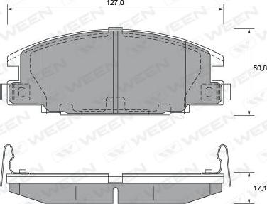 Ween 151-2160 - Тормозные колодки, дисковые, комплект autospares.lv