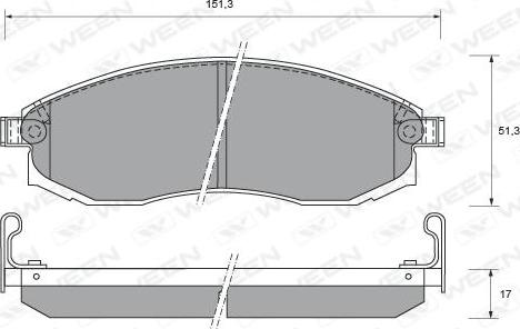 Triscan HP T1567 - Тормозные колодки, дисковые, комплект autospares.lv