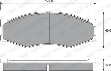 Ween 151-2175 - Тормозные колодки, дисковые, комплект autospares.lv