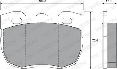 Ween 151-2396 - Тормозные колодки, дисковые, комплект autospares.lv