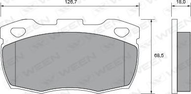 Ween 151-2397 - Тормозные колодки, дисковые, комплект autospares.lv