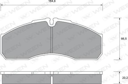 Ween 151-2347 - Тормозные колодки, дисковые, комплект autospares.lv