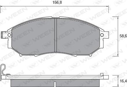 Ween 151-2354 - Тормозные колодки, дисковые, комплект autospares.lv