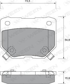 VECO VA648 - Тормозные колодки, дисковые, комплект autospares.lv