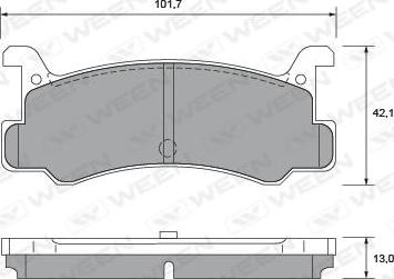 Ween 151-2380 - Тормозные колодки, дисковые, комплект autospares.lv