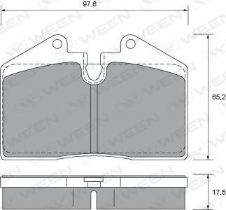 Ween 151-2382 - Тормозные колодки, дисковые, комплект autospares.lv