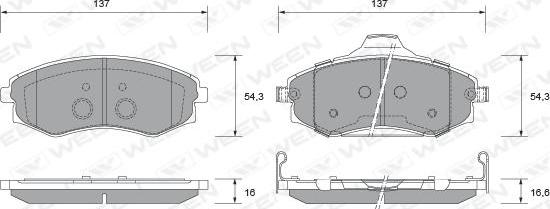 Ween 151-2330 - Тормозные колодки, дисковые, комплект autospares.lv